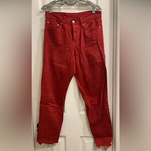 Levi's Women's Red Straight Leg Jeans